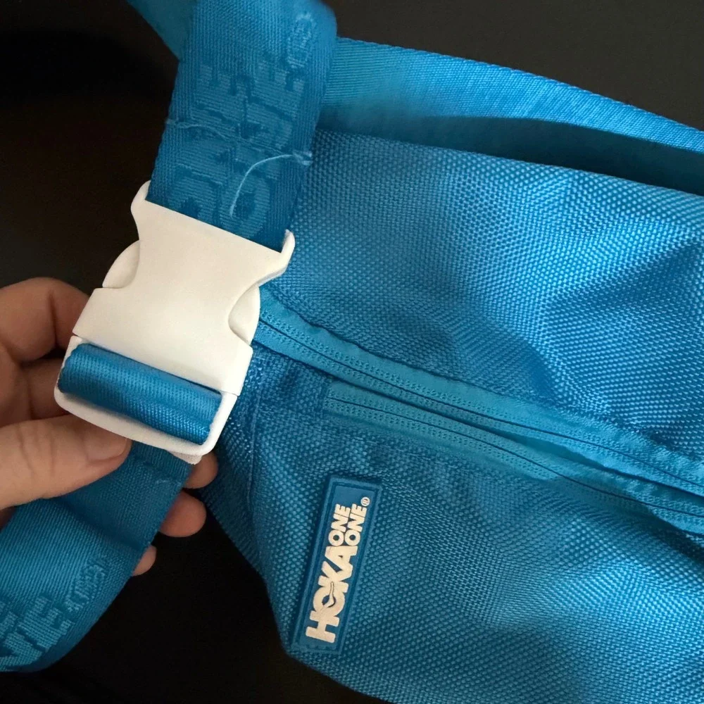 Hoka One One Blue Hip Pack Waist Bag Adjustable Belt Logo Strap Running Hiking